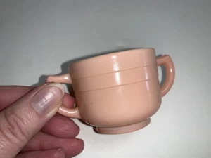 Pink Hazel Atlas Moderntone Open Sugar Bowl Pink 1950's - Picture 1 of 3