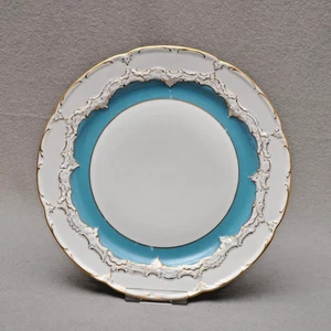 Meissen B-Form hellblau, runde Tortenplatte, 31 cm, 1.Wahl, Goldrand - Picture 1 of 6