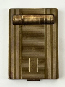 Vintage Powder Blush Lippenstift Compact Bourjois New York Art Deco Monogrammiert - Bild 1 von 16