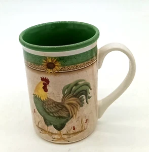 Gibson 14 OZ. Green Daybreak Rooster Coffee Mug - Picture 1 of 8