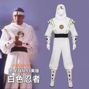 Power Rangers White Ninja Morph Men Halloween Cosplay Custome Outfits Full Suit - Picture 1 of 23