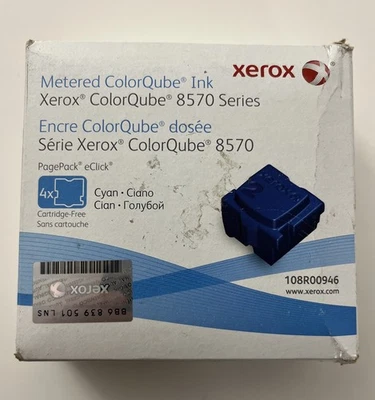 ColorQube 8570 / 8580 Cyan Solid Ink 108R00946 NEW SEALED 4/4 - Image 1 of 4
