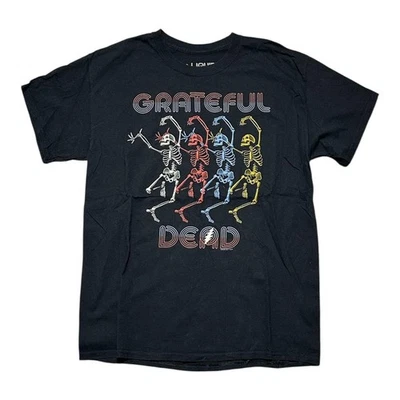 Liquid Blue Black Grateful Dead Dancing Skeletons T-Shirt Men's L - Image 1 of 4