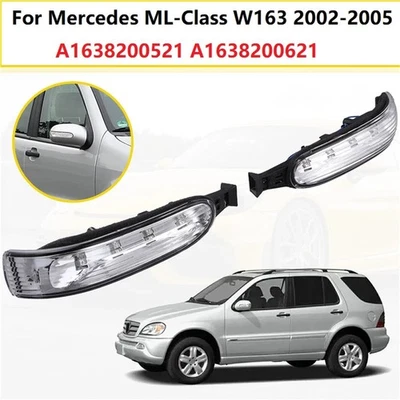 Pair For 2002-2005 Mercedes-Benz ML-Class W163 Rearview Mirror Turn Signal Light - Image 1 of 4