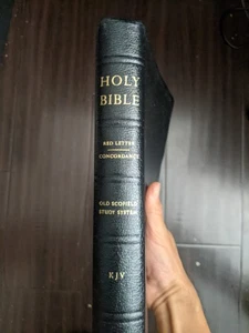 Holy Bible Old Scofield Study System KJV Index Berkshire Leather 1996 Ships Fast - Picture 1 of 5