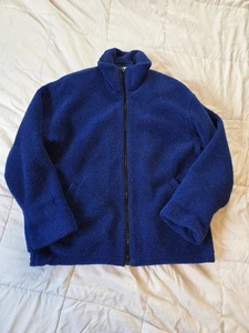 Giacca donna vintage Kristen Blake blu con cerniera taglia media made in USA - Foto 1 di 8