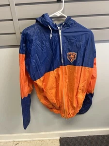 Vintage Chicago Bears Rain Jacket MENS L Rainmate PVC Windbreaker zip 90s adult - Picture 1 of 11