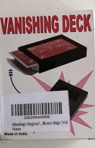 VANISHING RED BICYCLE DECK BLACK CASE Box Playing Cards Magic Trick Vanish Fun! - Picture 1 of 2