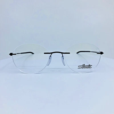 New Silhouette Purist Rimless Eyeglasses 5561 AJ C. 9040 Black 49-20-150mm AJ - Image 1 of 4
