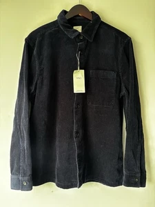 MARKS & SPENCER Mens Corduroy Overshirt Forest BLUE Cotton Size M - Picture 1 of 5