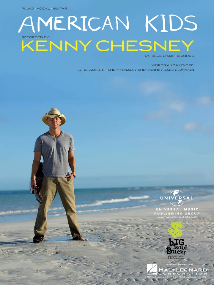 美国儿童歌曲 Kenny Chesney 钢琴乐谱吉他和弦歌词 — 第 1/1 张图片