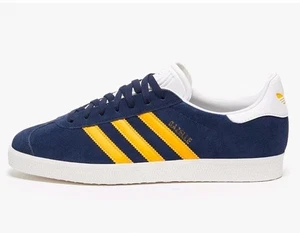 Adidas Originals Gazelle Indigo Blue & Yellow Trainers UK Size 5 AUTHENTIC - Picture 1 of 5