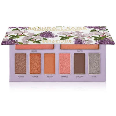 NEW Seraphine Botanicals Sakura + Sage Vegan Eyeshadow/ Blush Palette - Image 1 of 4