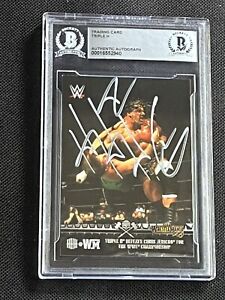 TRIPLE H 2015 TOPPS WWE WRESTLEMANIA SIGNED AUTOGRAPHED CARD BAS AUTHENTIC