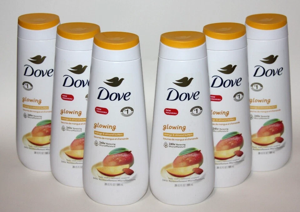 LOTE (6) LAVADO CORPORAL PALOMA BRILLANTE MANTEQUILLA DE MANGO Y MANTEQUILLAS DE ALMENDRAS 20 FL OZ LAVADO CORPORAL Foto 1 de 1