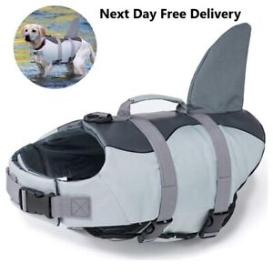 Dog Life Safety Swimming Float Vest Shark Adjustable Jacket Aid Buoyancy Small