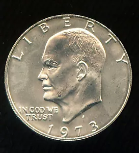 1973-S 40% SILVER EISENHOWER DOLLAR GEM BU (R499) KEY DATE - Picture 1 of 1