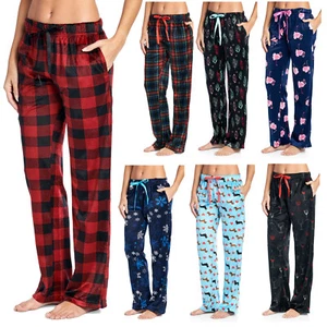 Ashford & Brooks Women's Plush Mink Fleece Pajama Sleep Pants - Picture 1 of 33