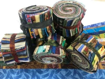 120 2.5" Pre Cut Jelly Roll Quilt Quilting Strips 100% Cotton Eclectic Fabric