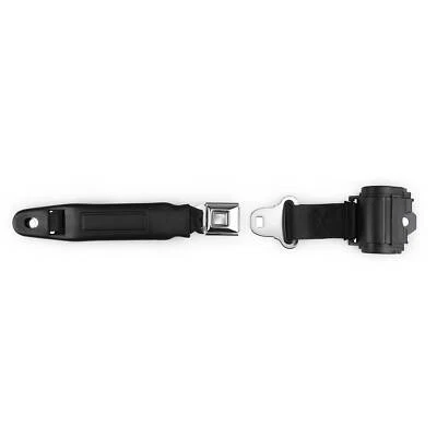 RetroBelt Black Pushbutton Retractable Lap Seat Belt - Bucket Seat No Hardware - Image 1 of 2
