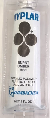 GRUBACHER - HYPLAR ACRYLIC  "BURNT UMBER" 59.1 ml/2.0 oz - H024 - Image 1 of 2