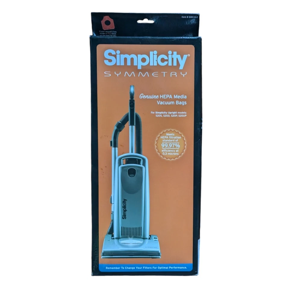 6 Simplicity Symmetry S20 HEPA Vacuum Bags Smh-6