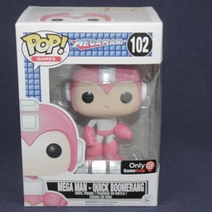 Funko POP Mega Man #102 Quick Boomerang GameStop Exclusive Figure Box Defects - Picture 1 of 6