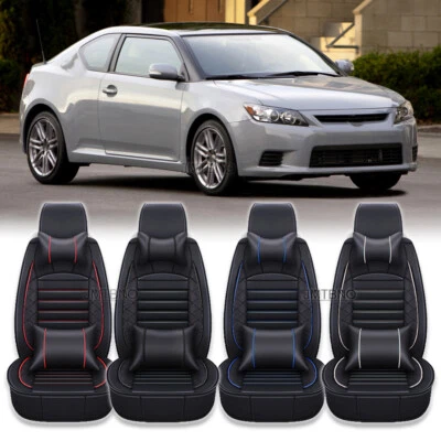 For Scion tC xB PU Leather Full Car Seat Covers 2/5-Seats Front & Rear Cushion - Image 1 of 4