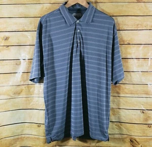 Men's Nike Size Large Golf Fit Dry Short Sleeve Textured Polo Shirt Granite Blue - Picture 1 of 4