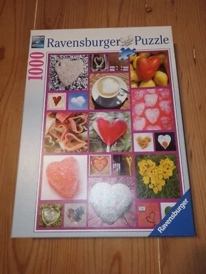 RARE RAVENSBURGER 1000 pezzi JIGSAW PUZZLE "HEARTS ABOUND "JULIA KAERGEL 2009 - Immagine 1 di 4