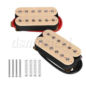 Set pickup ponte e collo humbucker doppia bobina 6 pezzi giallo crema - Foto 1 di 6