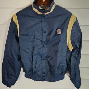 Vintage Burger King Jacket Mens Large Patch Employee Uniform Blue 90's NWOT - Picture 1 of 8
