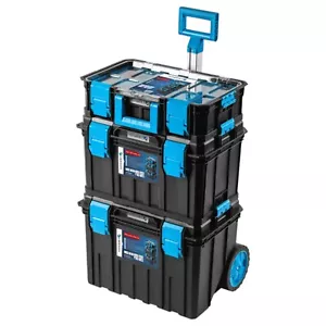HOGERT Modulares Werkzeugaufbewahrungssystem 4in1 Mobiler Werkzeugkoffer Set - Bild 1 von 9