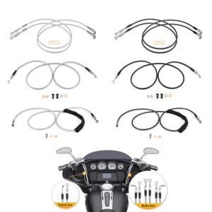Kit de línea de cable/freno extendido para manillar 16" 18" Harley ABS Road Glide 14-16 - Imagen 1 de 12