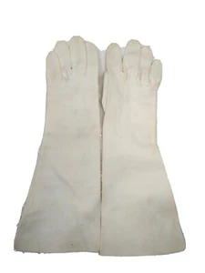 Ladies Long White Vintage Cotton Gloves  Small  Used  - Picture 1 of 6