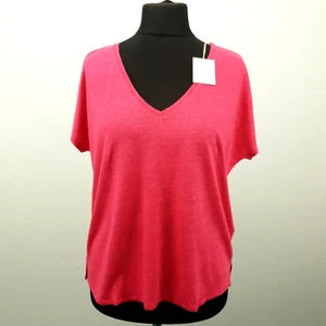 Majestic Filatures T-Shirt Size 3 UK 14 16 Linen Silk Drop Shoulder RRP £79 BNWT - Picture 1 of 8