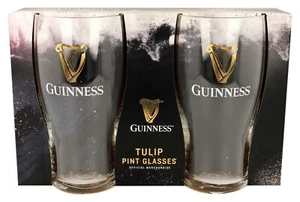 Paquete de 2 vasos de pinta Guinness con forma de tulipán. Producto Guinness con licencia - Imagen 1 de 2