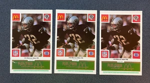 Three (3) count lot 1986 McDonald's Raiders Green Tab #32 Marcus Allen - Picture 1 of 2