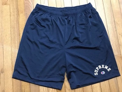 Nuevos Pantalones Cortos Supreme Champion Malla Para Hombre Medianos Azul Marino, Bolsillo con Cremallera (Z1-6) Foto 1 de 4