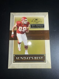 TONY GONZALEZ 2007 DONRUSS CLASSICS SUNDAY'S BEST HOF CHIEFS #d / 250! - Picture 1 of 6