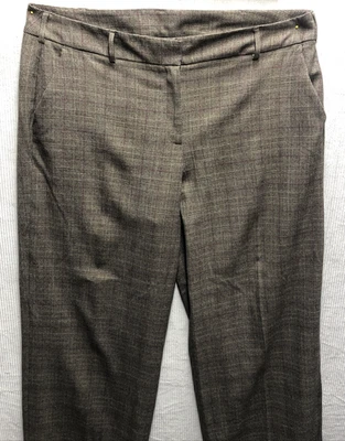 Lane Bryant Womens Dress Pants Size 22 Brown Check Plaid Cuffed Workwear Career - Image 1 of 4