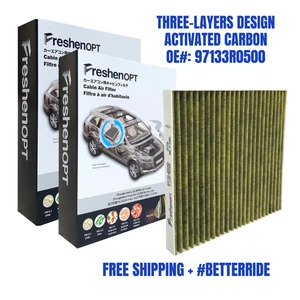 2PCS Fresheshenopt Cabin Filter 97133R0500 for Carnival, Back Trunk AC CF12968 - Picture 1 of 8