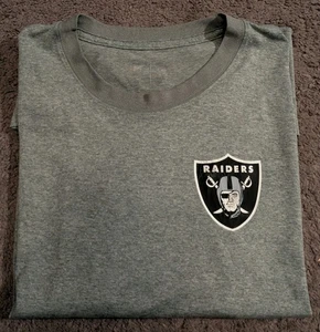 Nike NFL Dri-Fit Las Vegas Raiders Gray Short Sleeve T-Shirt Men's 2XL - Picture 1 of 6
