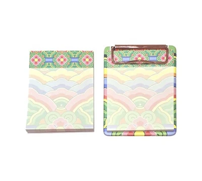 Mini Clipboard + 80 Sheet Sticky Note Set Pocket Memo Holder Writing Pad Compact - Image 1 of 3