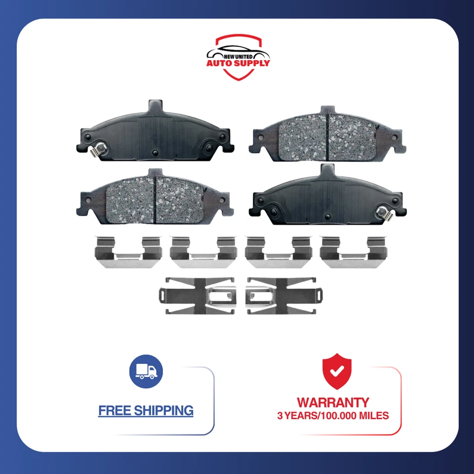 Pastillas de freno delanteras de cerámica con hardware para Classic Malibu Alero Cutlass Grand Am Foto 1 de 4