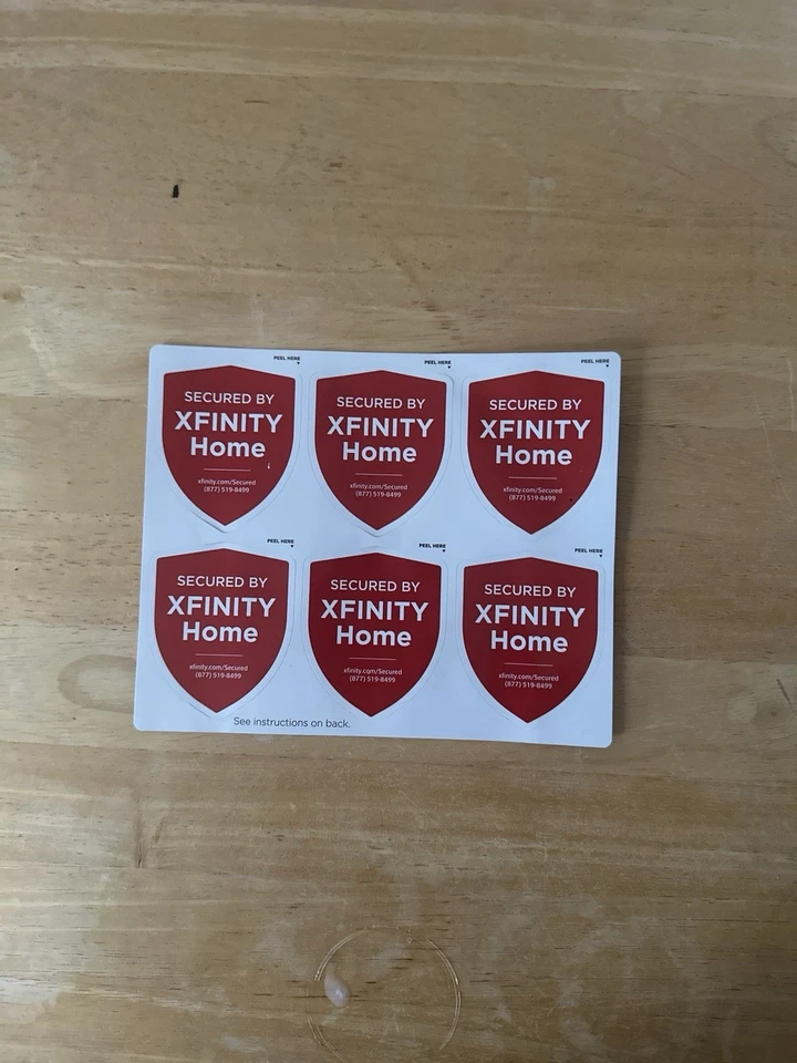 Comcast Xfinity Home Security 6 Window Stickers - Image 1 of 1