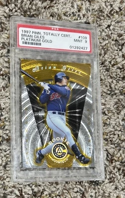 1997 Pinnacle Totally Certified Brian Giles Platinum Gold #’d 13/30 Rookie PSA 9 - Image 1 of 3