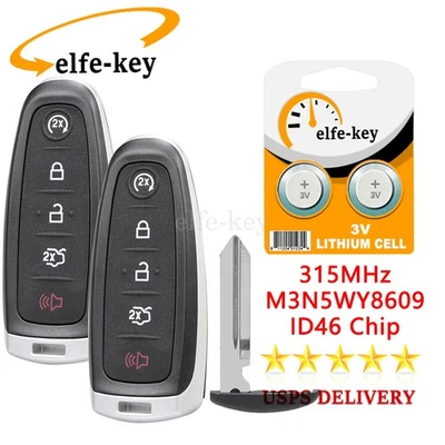 2X Para 2011 2012 2013 2014 2015 2016 2017 Lincoln MKX Smart Prox Mando a distancia Llavero Foto 1 de 4