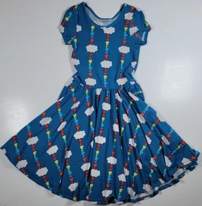 Vestido estilo giro con patrón de tréboles nubes talla 7 Dot Dot Smile - Imagen 1 de 4
