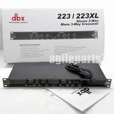 DBX 223XL Stereo 2-Way/Mono 3-Way Crossover Rack Mountable US NEW - Image 1 of 4